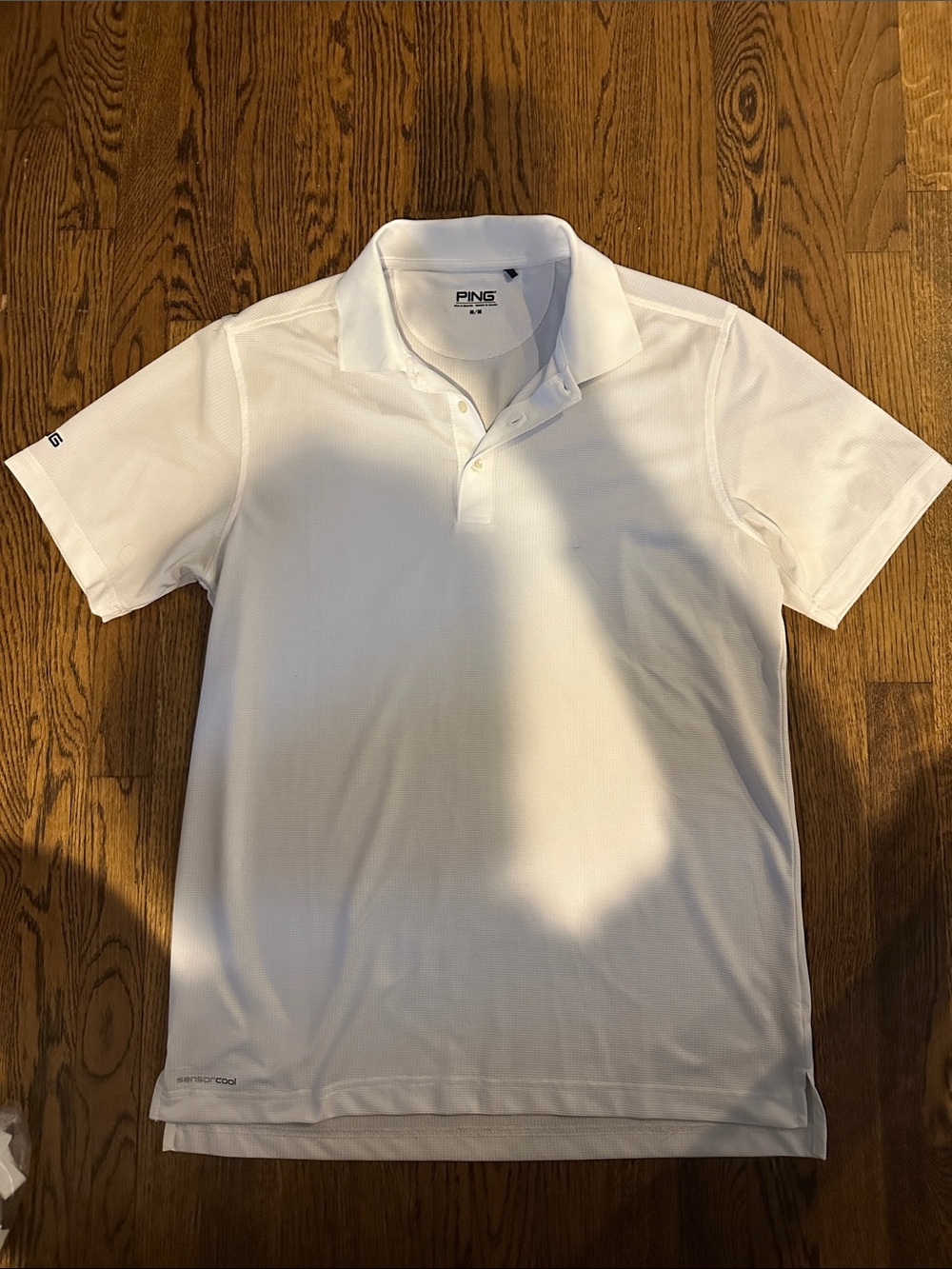 Ping White Men's Short-Sleeve Polo